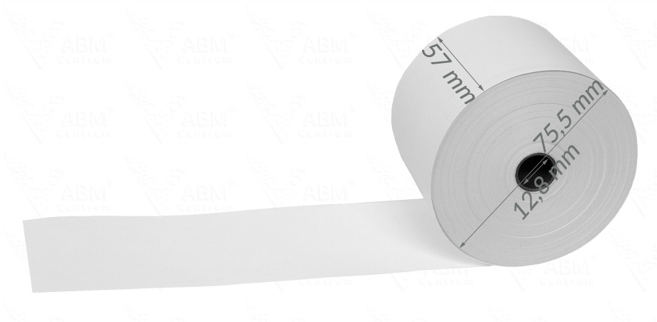 Wymiary rolki papieru termicznego do kasy fiskalnej 57 mm szerokości 100 metrów długości.
