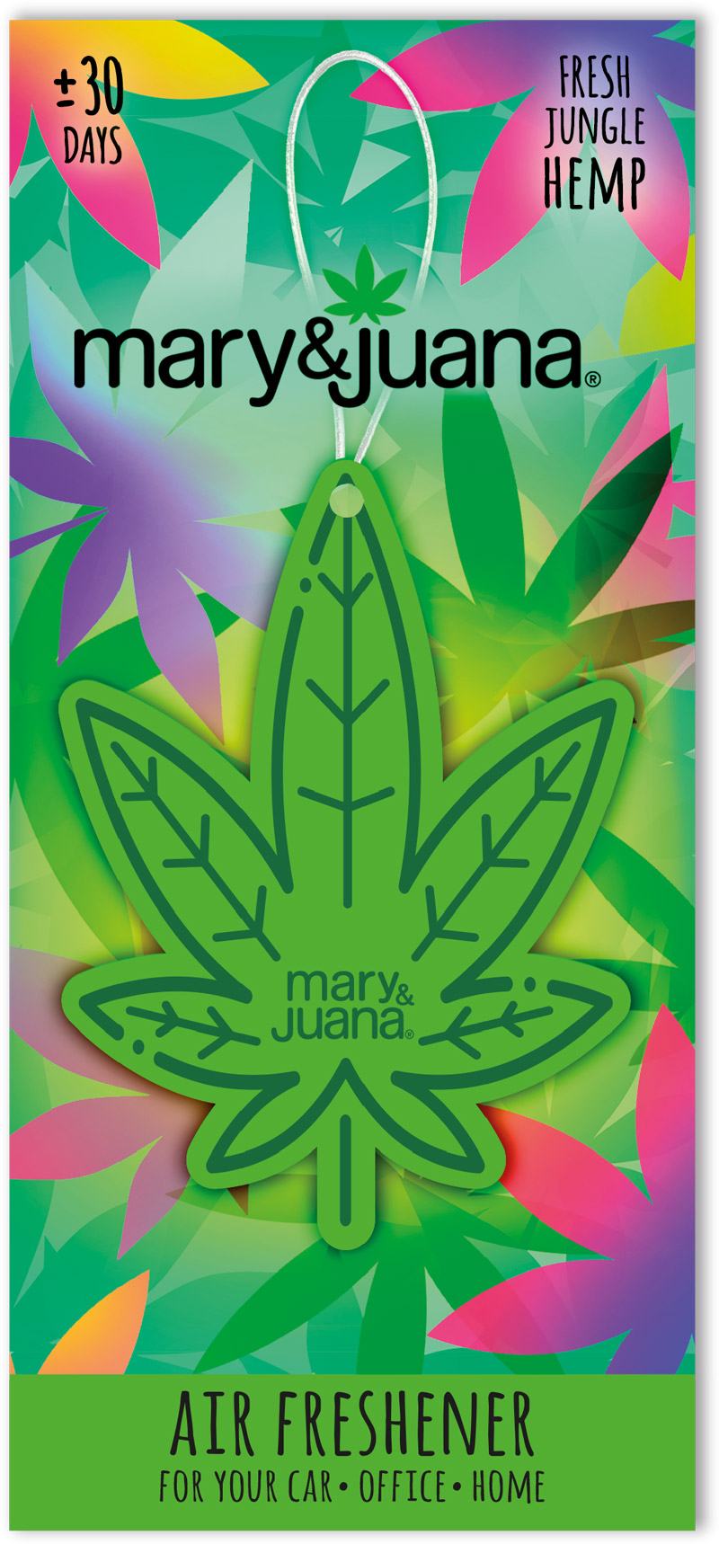 Mary&Juana Fresh Jungle Hemp plakietka zapachowa, listek.
